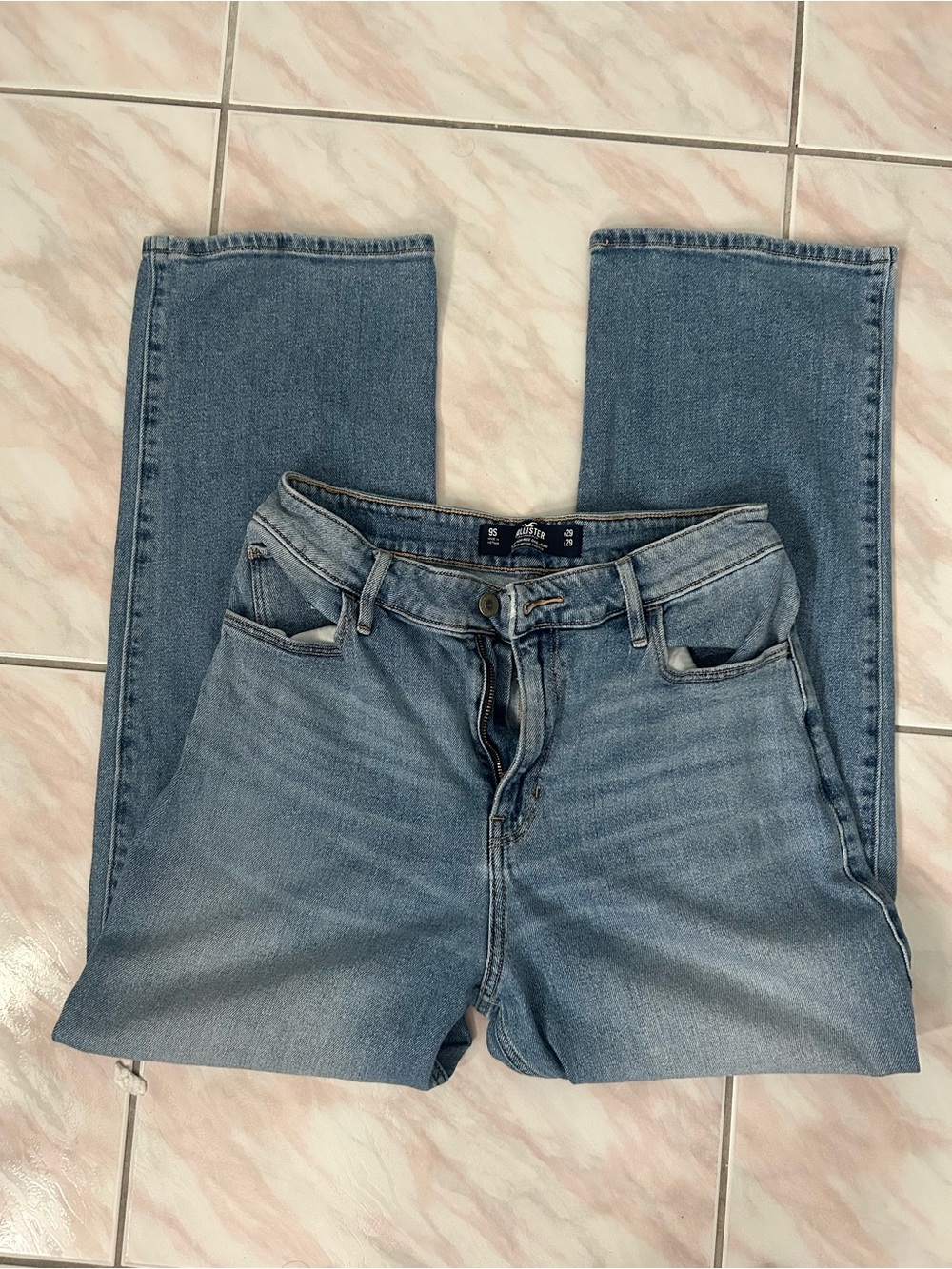 Hollister Light Blue Straight-Leg Women's Jeans